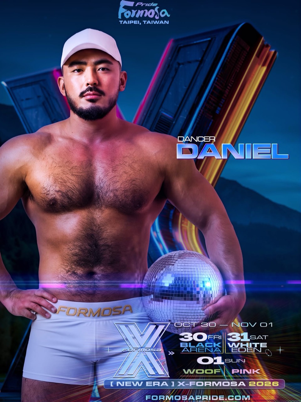 X-Formosa 2026 promotional poster featuring dancer Daniel
